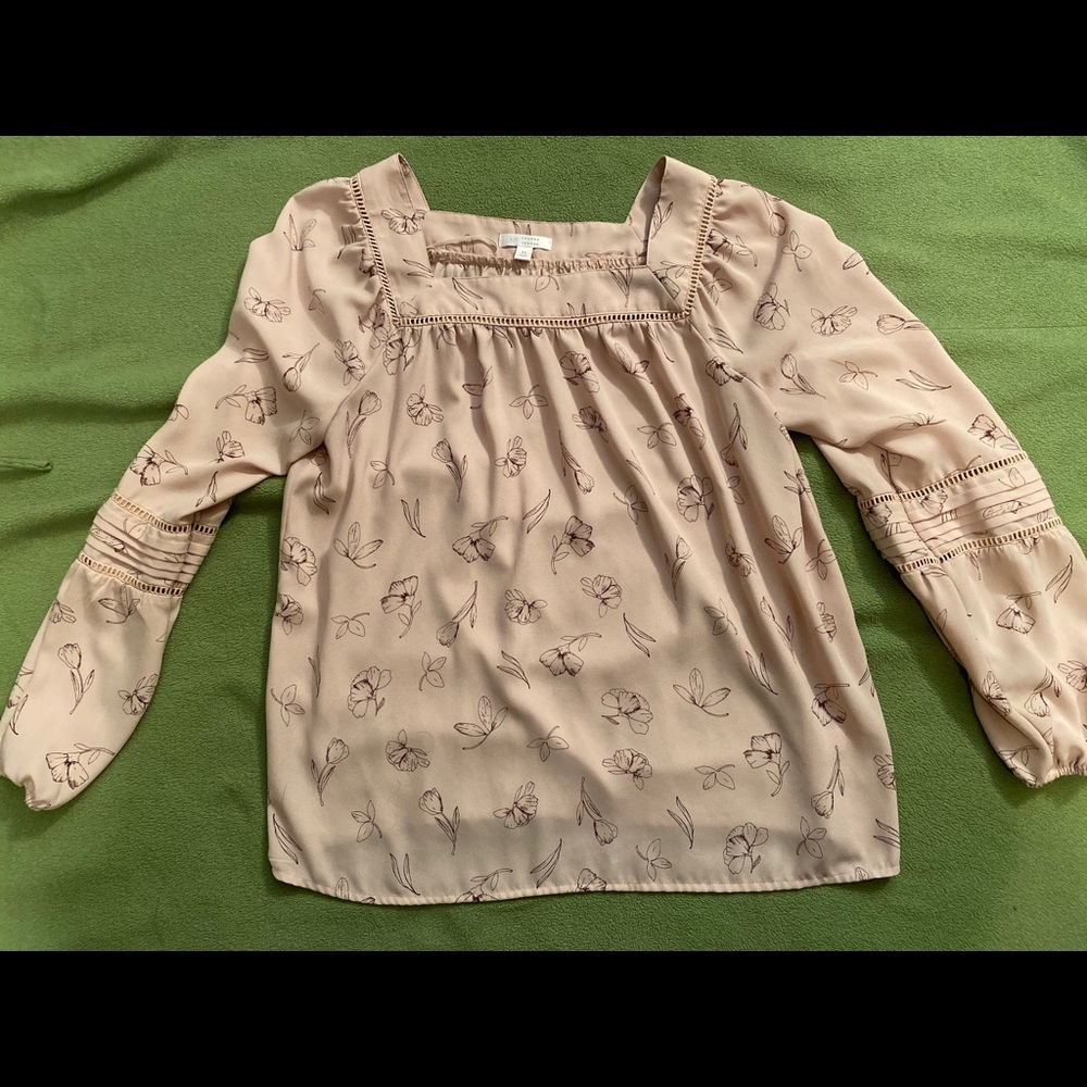 Lauren Conrad pink boho blouse